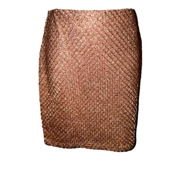 Rose gold  metallic skirt - Picture 1 of 4